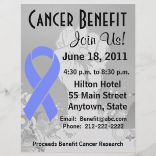 Volante de beneficios personalizados para el cánce