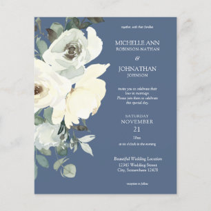 Volante de Boda Floral Azul y Whi Dusty Presupuest