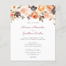 Volante de Boda floral de Rubor y Peach