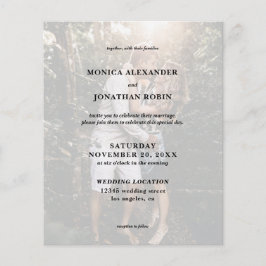 Volante de Boda fotográfico moderno de presupuesto