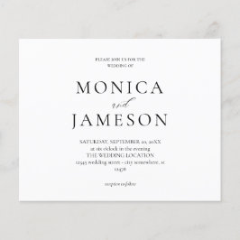 Volante de Bodas Modernas en Blanco y Negro Presup