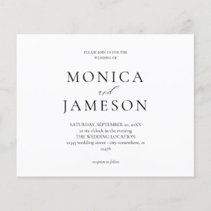 Volante de Bodas Modernas en Blanco y Negro Presup