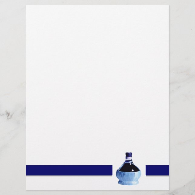 Volante de Botella de Vino Azul (Frente)