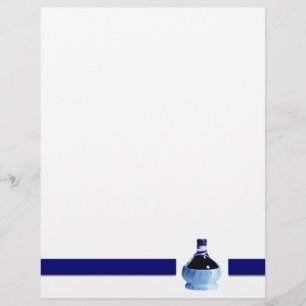 Volante de botellas de vino azul