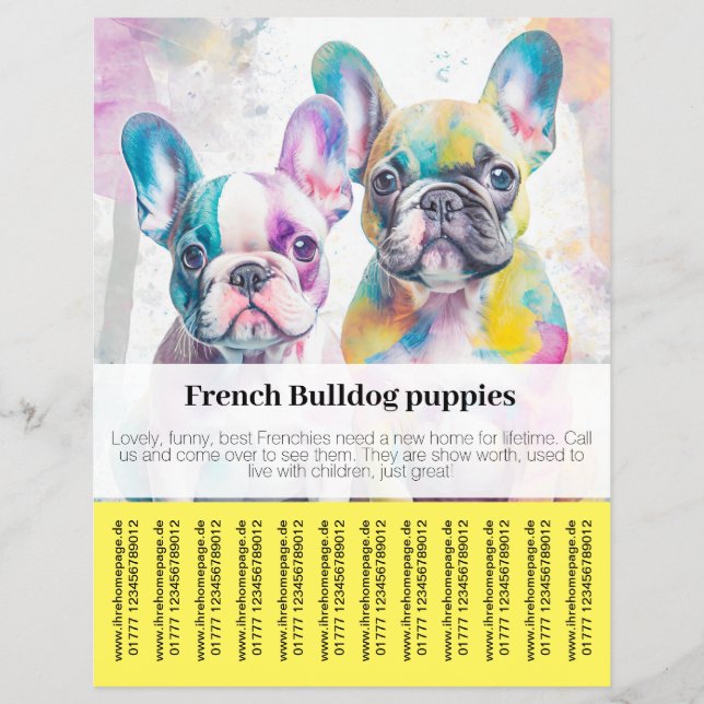 Volante de Cachorro de Bulldog Francés  (Frente)