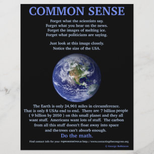 Volante de calentamiento global de 8,5" x 11"