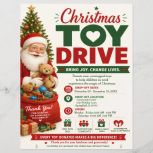 Volante de Campaña de Juguetes de Navidad