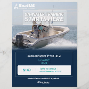 Volante de capacitación en el agua