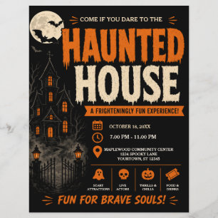 Volante de Casa Embrujada de Halloween