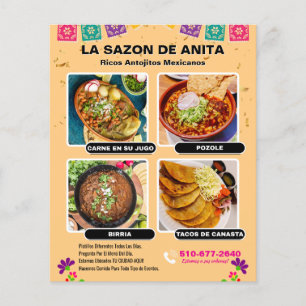 Volante de Comida Mexicana Comida Callejera