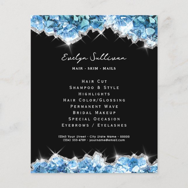 Volante de cristales azules (Frente)