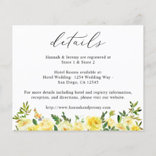 Volante de detalles florales amarillos del presupu