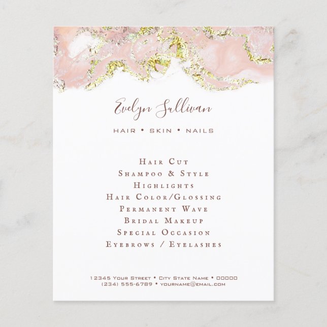 Volante de diseño de mármol rosa (Frente)