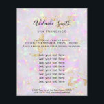 volante de diseño mineral opal<br><div class="desc">volante de artista profesional de maquillaje en salón de belleza</div>