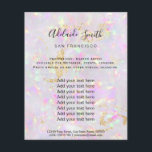 volante de diseño mineral opal<br><div class="desc">volante de artista profesional de maquillaje en salón de belleza</div>