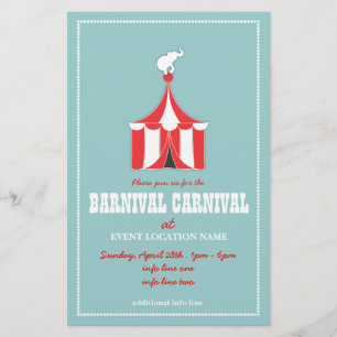 Volante de evento de carnaval personalizado