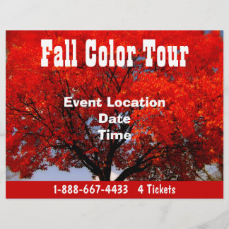 Volante de evento de otoño de Halloween Fall Color