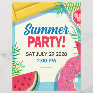Volante de eventos de Fiesta de verano