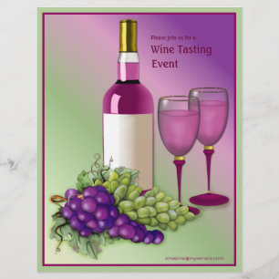 Volante de eventos de prueba de vinos