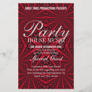 Volante de eventos del Club de Música Red Tribal F