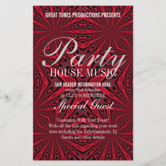 Volante de eventos del Club de Música Red Tribal F