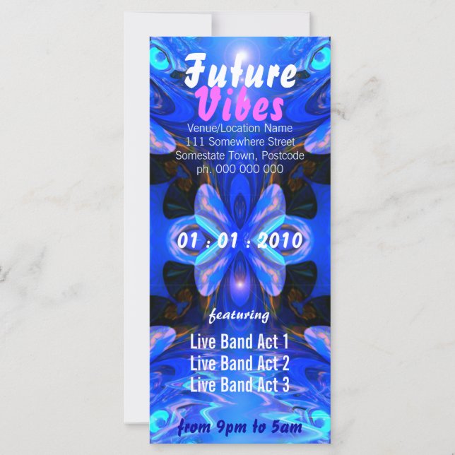 Volante de eventos Future Vibes (Anverso)
