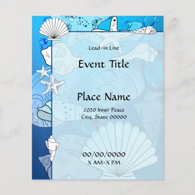 Volante de eventos pequeños de Ocean Seasheles (Frente)