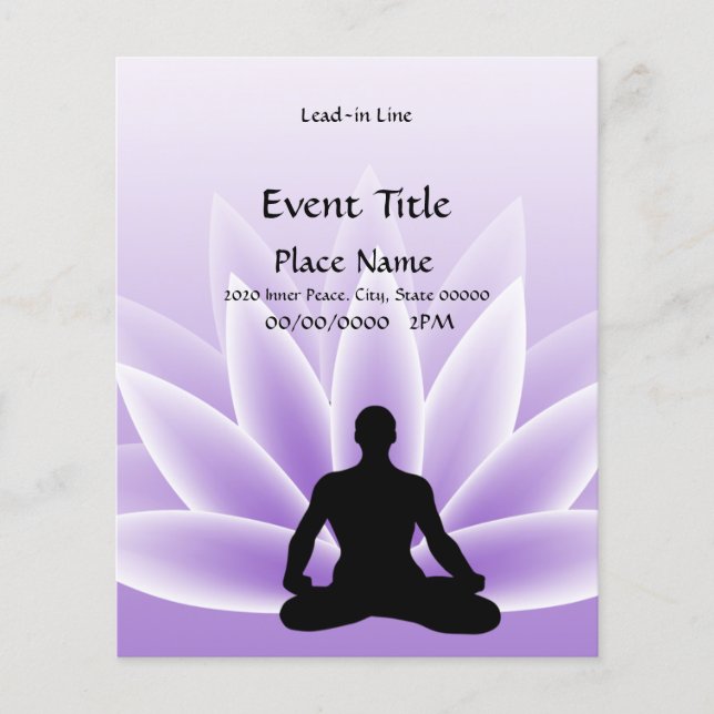 Volante de eventos pequeños de violeta de hombre d (Frente)
