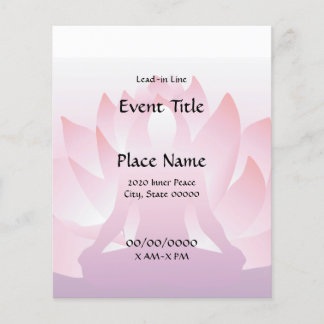 Volante de eventos pequeños de Yoga Lotus