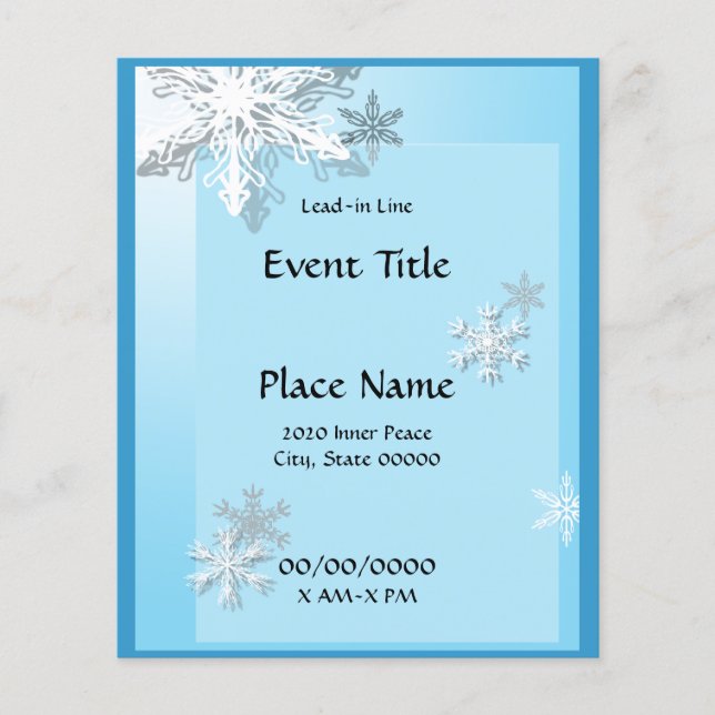 Volante de eventos pequeños helados de invierno (Frente)