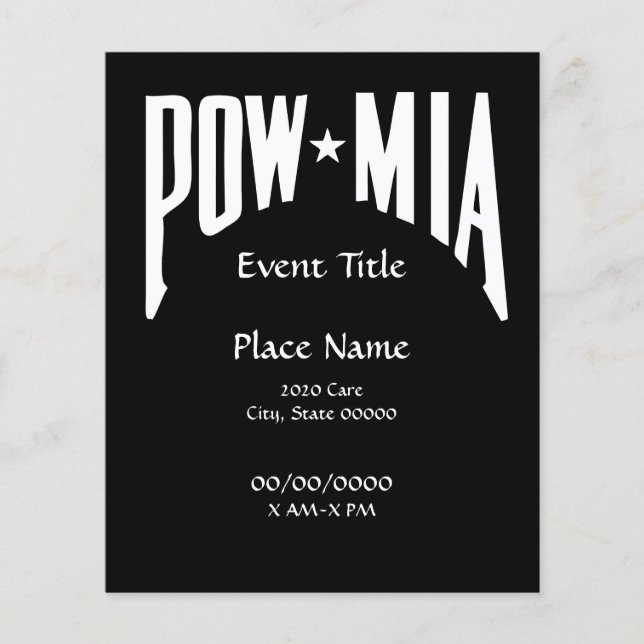 Volante de eventos pequeños POW MIA (Frente)
