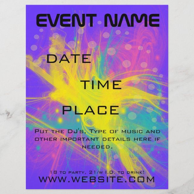 Volante de eventos Star Bust (Frente)