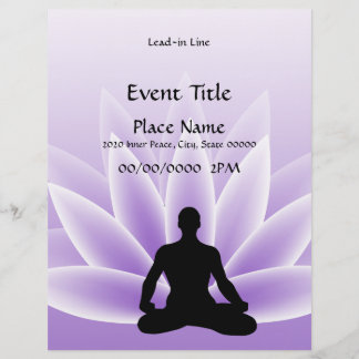 Volante de eventos Yoga Lotus Man Violet 8.5 x 11