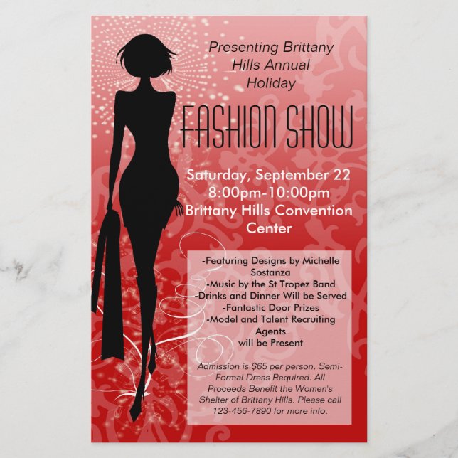 Volante De Fashion Show De Festividades, Swirl De  (Frente)