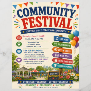 Volante de Festival Comunitario