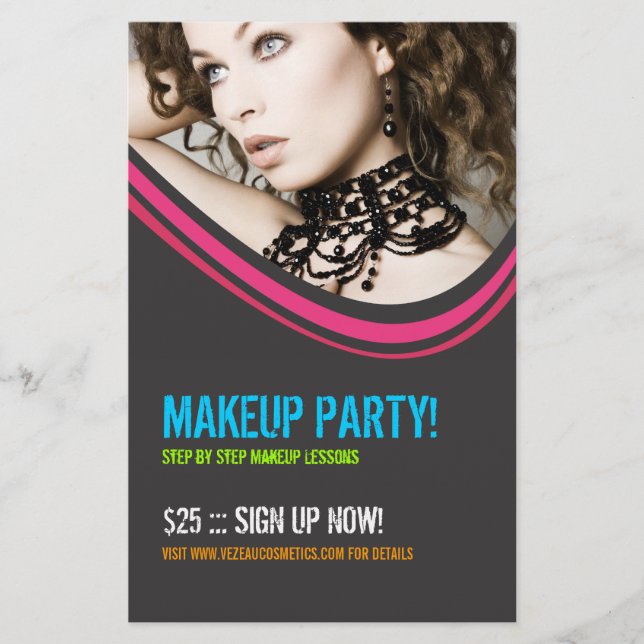 Volante de Fiesta de Cosméticos o Maquillaje (Frente)