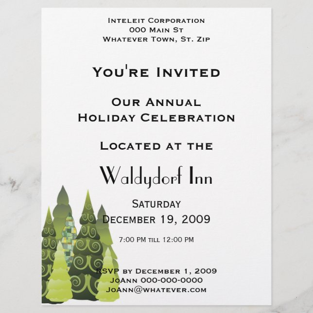 Volante de fiesta de feriado (Frente)