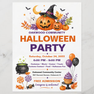 Volante de Fiesta de Halloween Comunitaria