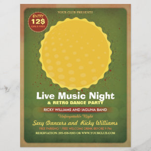 Volante de Fiesta de música retro con fotograma