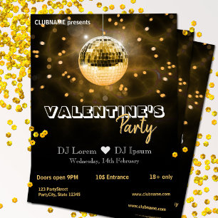 Volante de fiesta de San Valentín de bola de disco