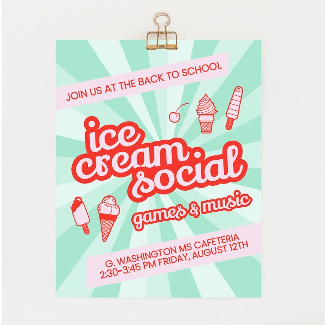 Volante de Fiesta social de Ice Cream (Subido por el creador)