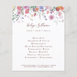 Volante de flores silvestres frescas