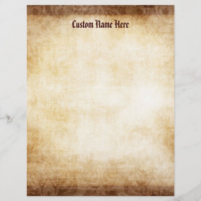 Volante de fondo de papel de cosecha de personaliz (Frente)