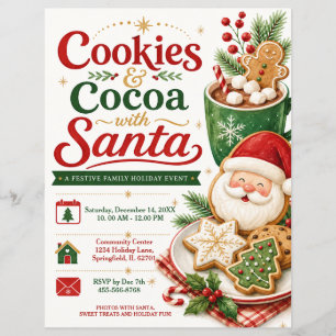 Volante de Galletas y Cacao con Santa