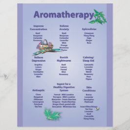 Volante de gráfico de aromaterapia azul pálido
