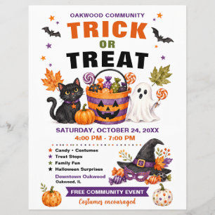 Volante de Halloween para Truco o Trato Comunitari