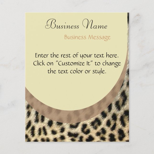 Volante de impresión Leopard (Frente)