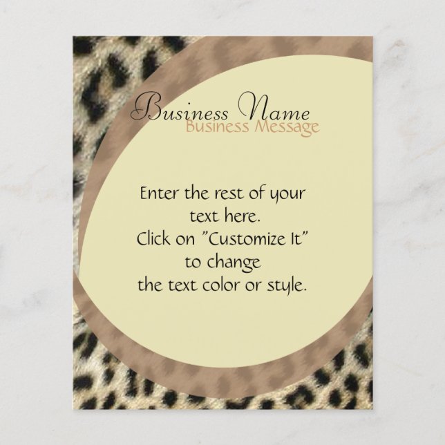 Volante de impresión Leopard (Frente)