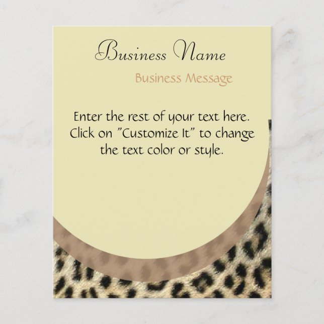 Volante de impresión Leopard (Frente)