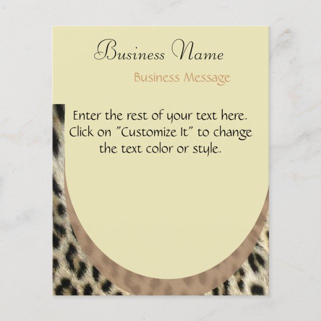 Volante de impresión Leopard (Frente)